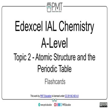 Comprehensive Edexcel IAL Chemistry A-Level: Atomic Structure and ...