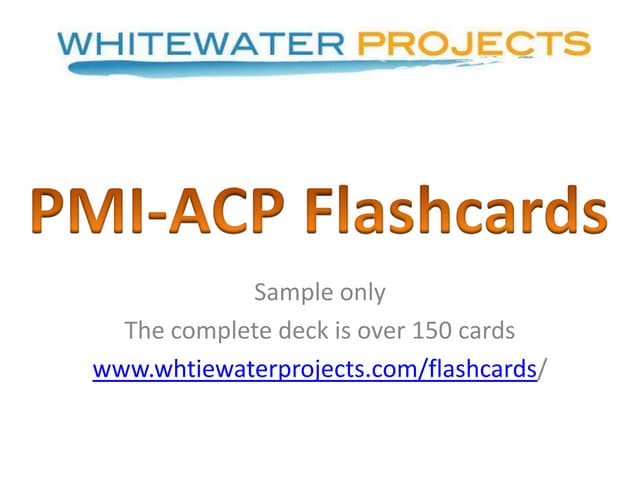 PMI-ACP Exam Study Flashcards sample