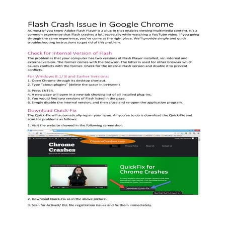 Flash Crash Issue in Google Chrome