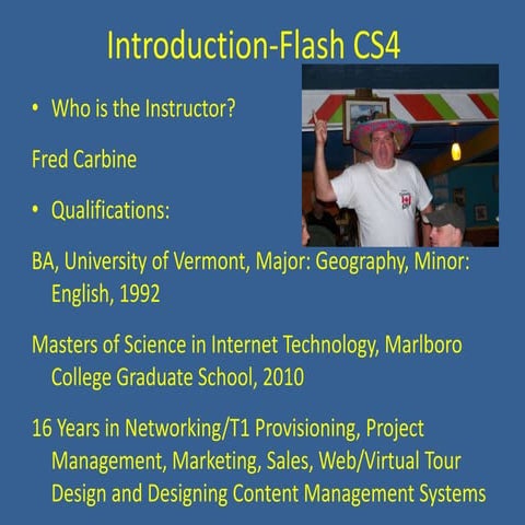 Flash cs4 intoduction class lecture notes