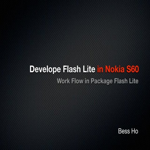 Develop Flash Lite App in Nokia S60