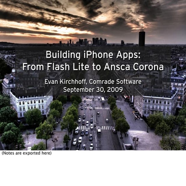 Building iPhone Apps: From Flash Lite to Corona