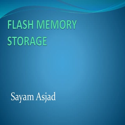 Flash Memory Storage