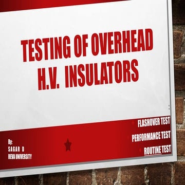 Flash-over testing of overhead insulators