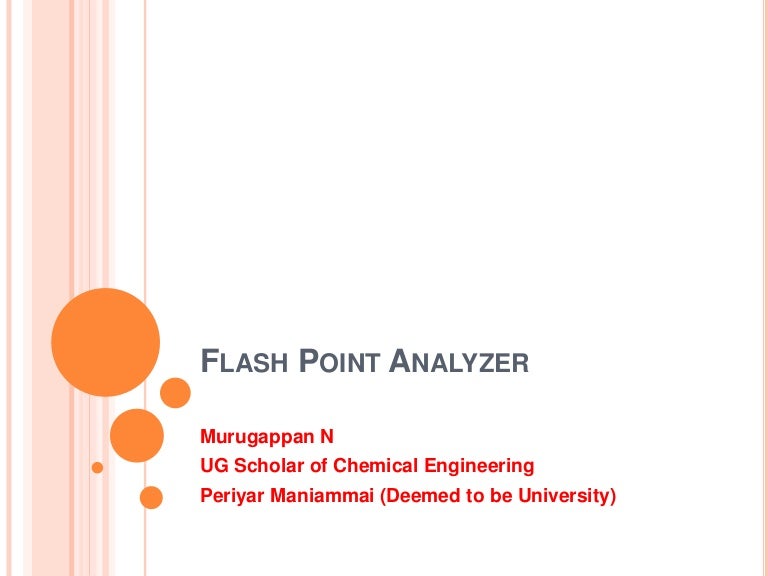 Flash point analyzer