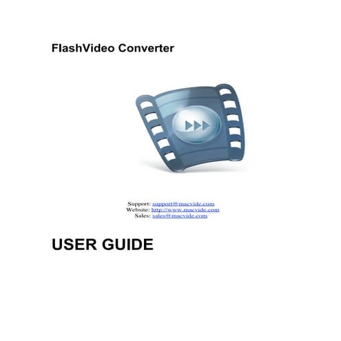 MacVide FlashVideo Converter UserGuide