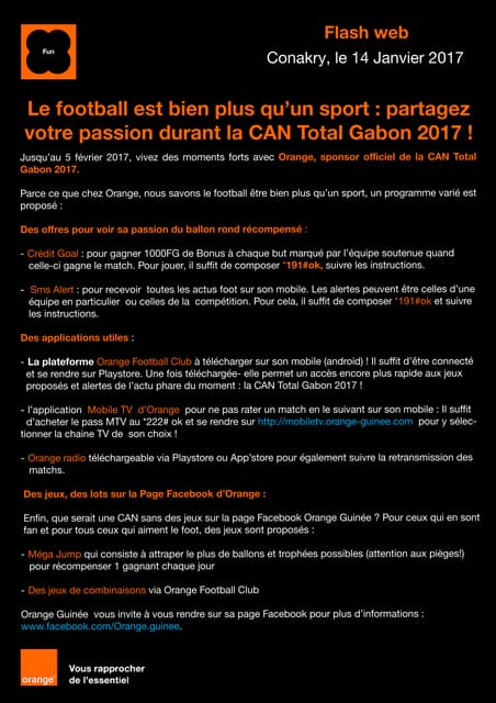 Le football est bien plus qu’un sport: partagez votre passion durant la CAN Total Gabon 2017!