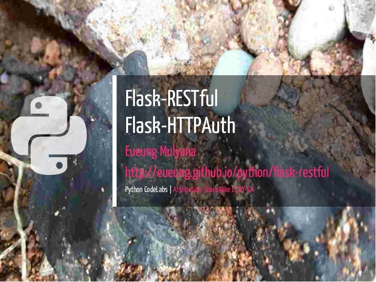 Flask RESTful Flask HTTPAuth