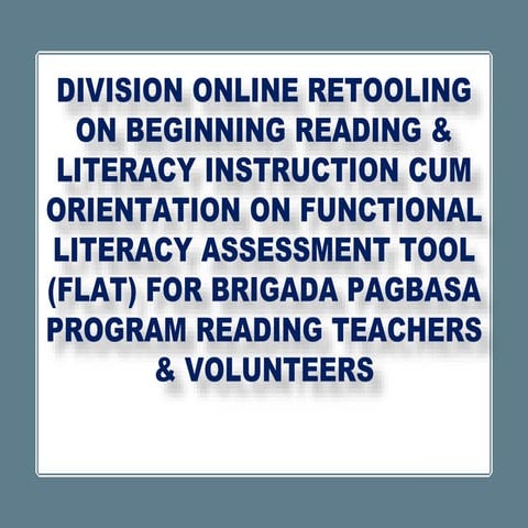 FLAT-1 ppt for education in Reading and writing