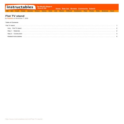 Flat tv-stand