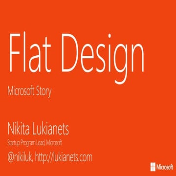 Flat Design. Microsoft Story