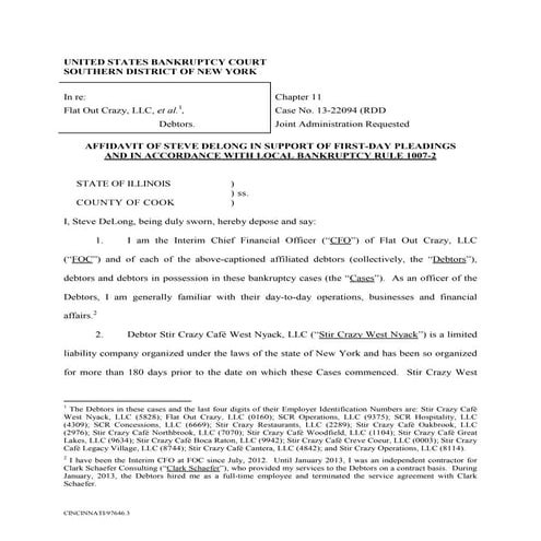 Flat out crazy first day decl