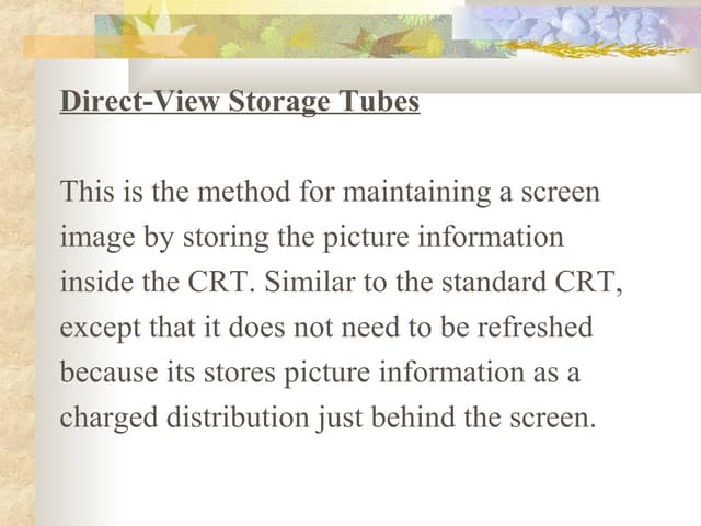 Flat panel displays
