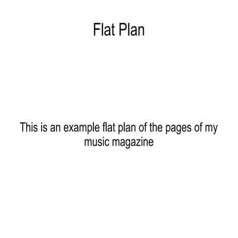 Flat plan