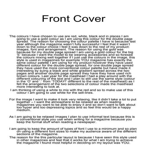 Flatplan and rationale re take as