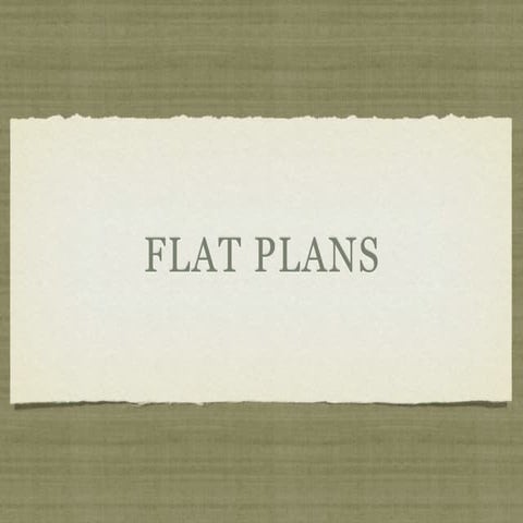 Media Studies - Flat plans