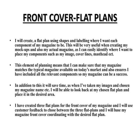 Flatplans