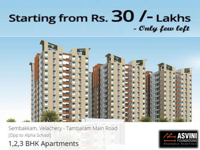 Flats for sale in sembakam,tambaram,medavakkam,chennai