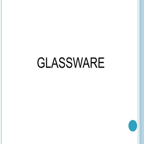 Food and Beverages - Flatware and Glassware