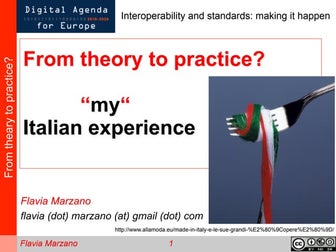 From therory to practice? "My" Italian experience