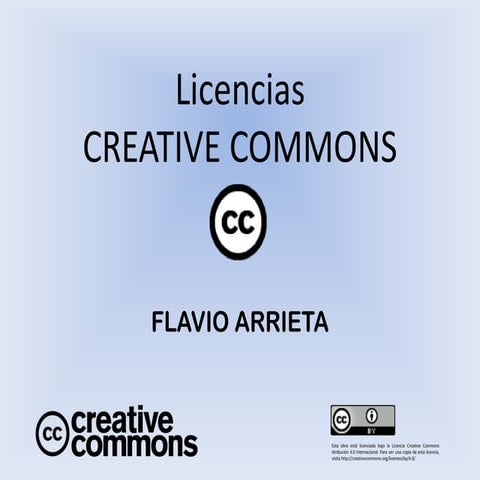 Licencias Creative Commons por Flavio Arrieta