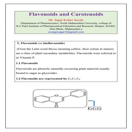 Flavonoids and carotenoids | PDF