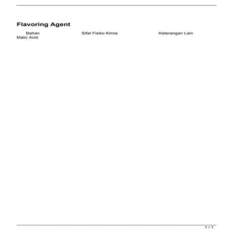 Flavoring Agent