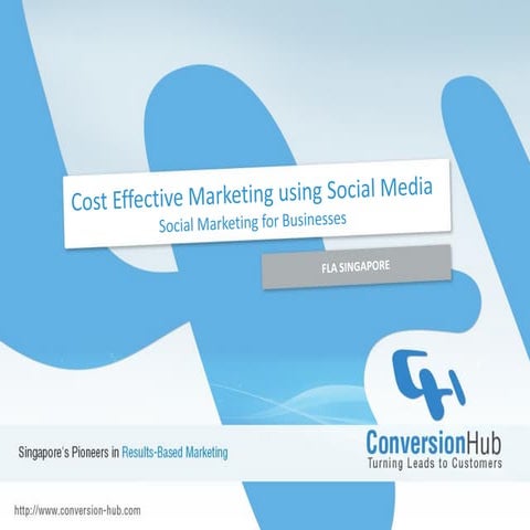 Cost Effective Marketing using Social Media - FLA Seminar 22 Oct 2012