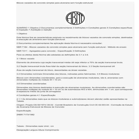Nbr 7173 | PDF