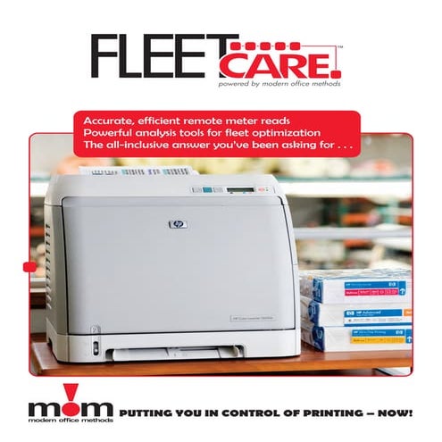 FleetCare  managed print solution