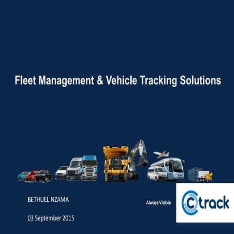 Fleet management and vehicle tracking solutions