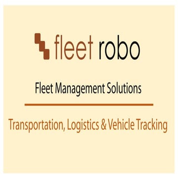 Fleet Management Solution for Transportation, Logistics & Vehicle ...
