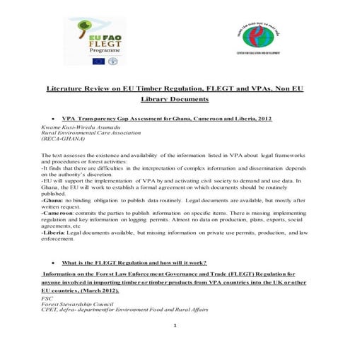 Flegt literature non eu library