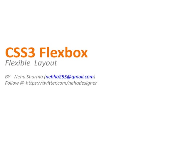 CSS3 Flex Layout