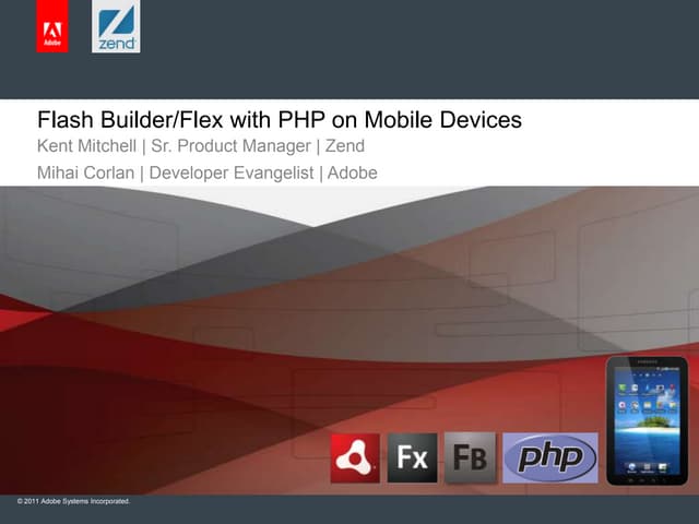 Flash Builder for PHP and Mobile development