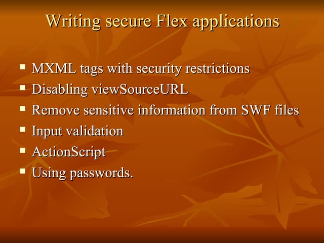 Flex security