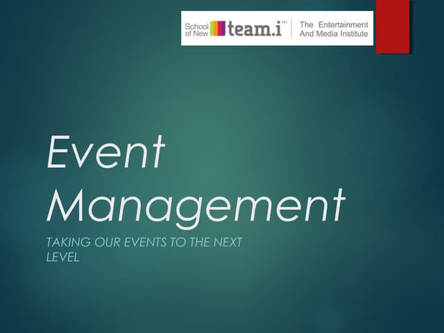 Event management ppt. | PPTX