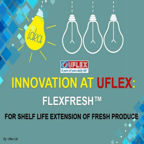 INNOVATION AT UFLEX –FLEXFRESH™ FOR SHELF LIFE EXTENSION OF FRESH ...