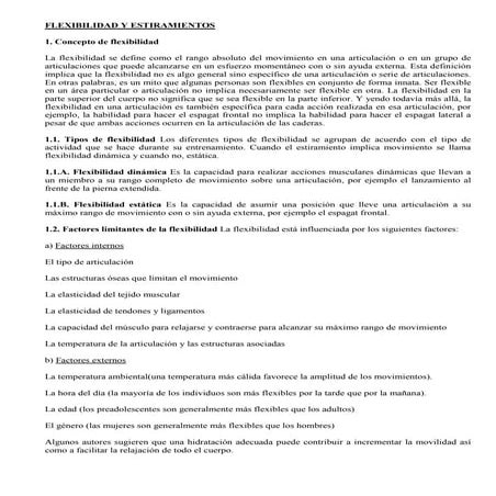 Flexibilidad Y Estiramientos