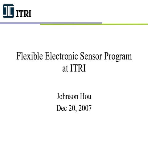 Flexible Electronics at ITRI
