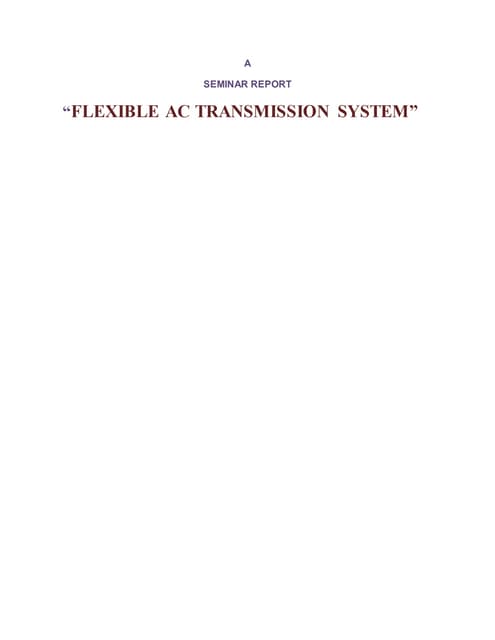 Flexible ac transmission system