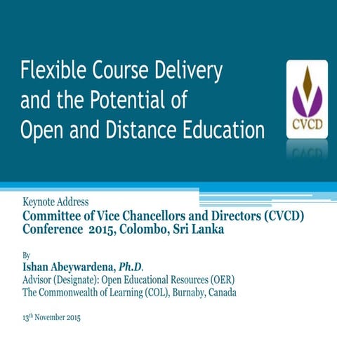Flexible education and the potential of open and distance education