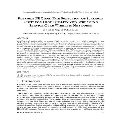 Flexible fec and fair selection of scalable units for high quality vod stream...