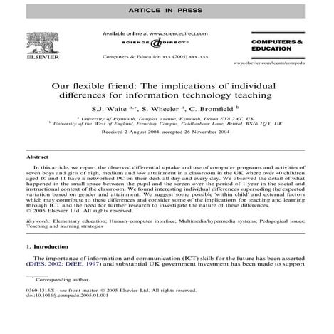 Our Flexible Friend: The implications of individual differences for informati...