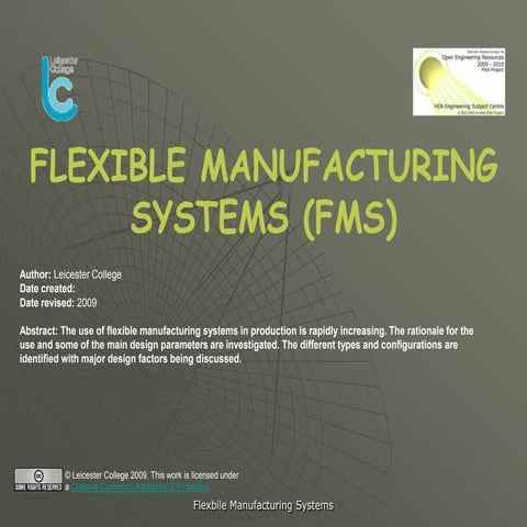 Flexible Manufacturing Systems V2 090310