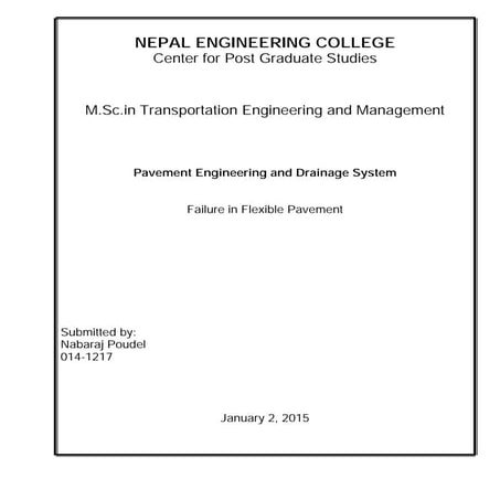 Flexible pavement failure