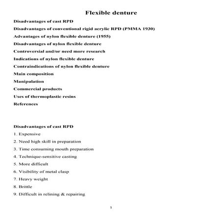 Flexible resin denture  word