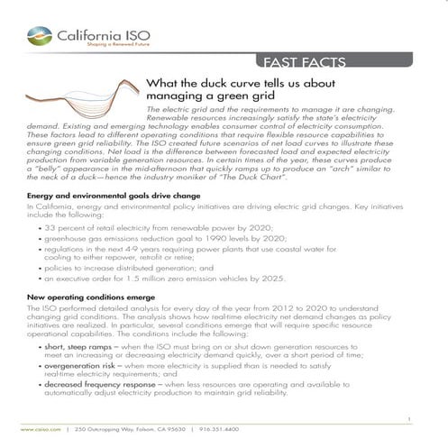 What the duck curve tells us about managing a green grid