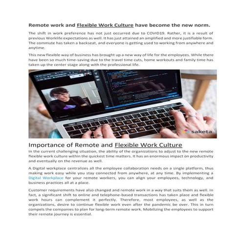 Flexible work culture