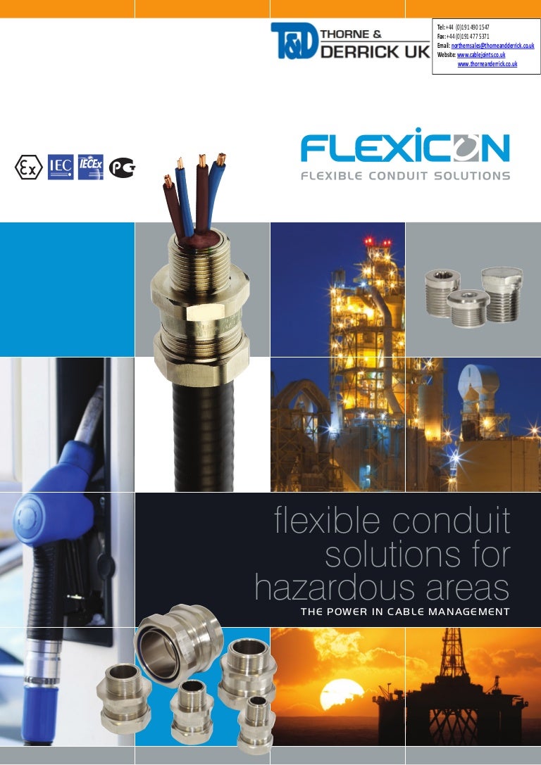 Flexicon Flexible Conduit Solutions and Fittings for Hazardous Area